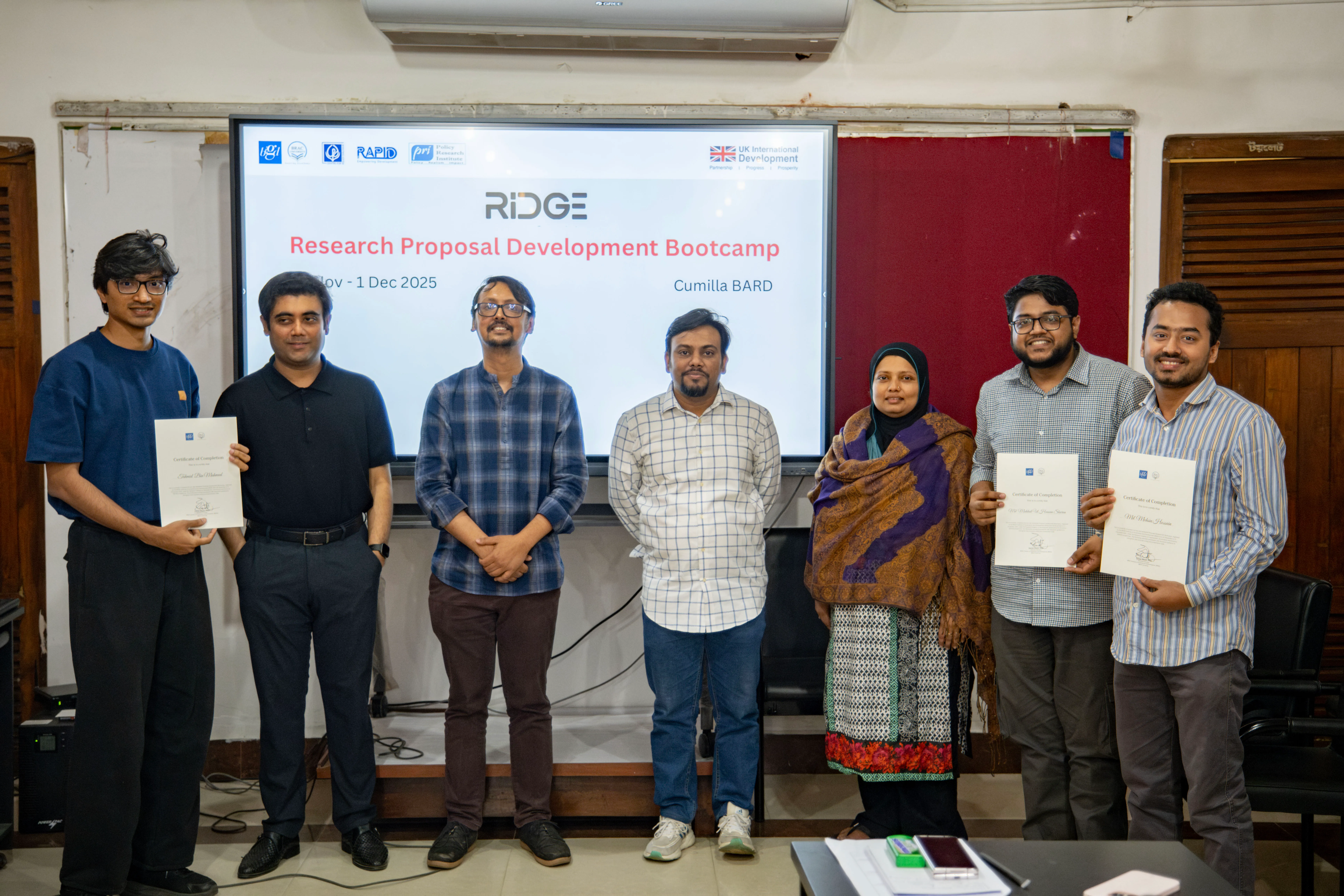 RIDGE Proposal Bootcamp Certificate Session